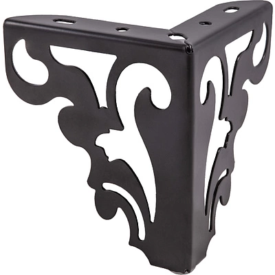 Опора меб. мет. резная h120 угловая черный AKS - фото 4