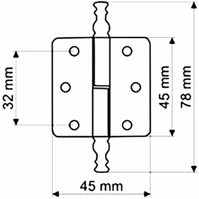 Петля карточная 45*45мм старое золото GAMET левая - фото 2