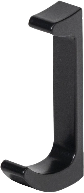 Крючок меб. однорожковый мет. AK026 черный РФ - фото 1