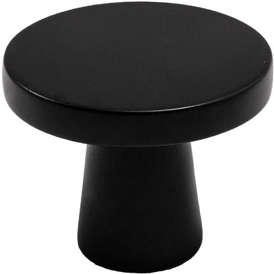 Ручка меб. кнопка мет. SOLO черный матовый, AKS - фото 1