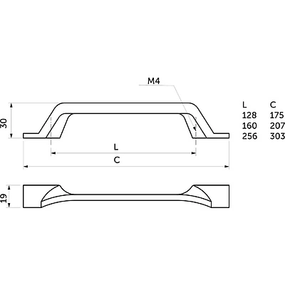 Ручка меб. скоба мет. STELLATO 256 античное олово, AKS - фото 2
