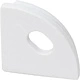 Заглушка к алюминиевому профилю ORION-1616C, форма четверть круга, цвет белый, AKS - фото 1