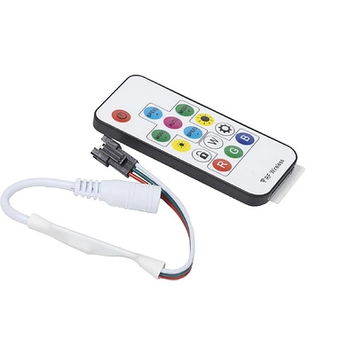Контроллер для светодиодной ленты RGB SPI, с пультом, 12/24V, 72W/144W, AKS - фото 1