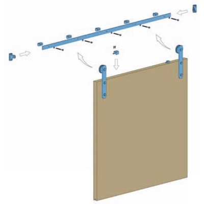 Комплект LOFT CLASSIC для 1 раздвижной двери AKS 120 кг (с направляющей L-3000 мм) - фото 4