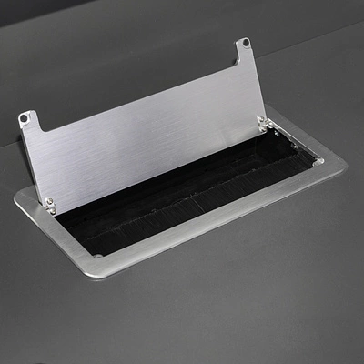 Выдвижной удлинитель Atlas USB, 2 розетки, USB A + C, HDMI, LAN, шлиф. сталь, AKS - фото 7