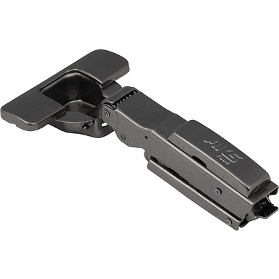 Петля накладная с доводчиком 45мм h0 clip-on AKS PLUS 3D узкая черная (саморезы, заглушки) - фото 1