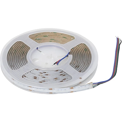 Лента светодиодная COB RGB - 12W/m, 12V, 10мм, 576д/м, IP20 - 5м, AKS - фото 1