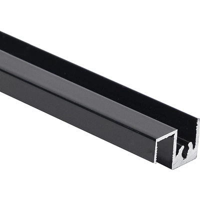 Профиль алюминиевый SENATOR черный глянец горизонт верхн. L-6000 мм АЛЮТЕХ для узкой сис-мы - фото 1