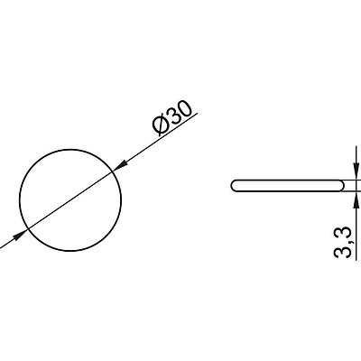 Подкладка самоприлипающая фетровая d30мм (1лист-25шт) серая AKS - фото 2