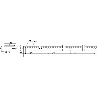 Ручка меб. накладная алюм. INSIDE 576/597, черный матовый, AKS - фото 2