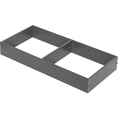 Разделитель L400 универсальный металлический Slimbox Evolution (L376*W200*H50) графит - фото 1