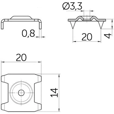 Шайба скрепка, (уп/100шт) AKS - фото 2