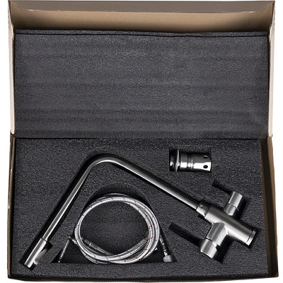 Смеситель для кухни двухрычажный, HDF-8201, сатин, AKS - фото 3