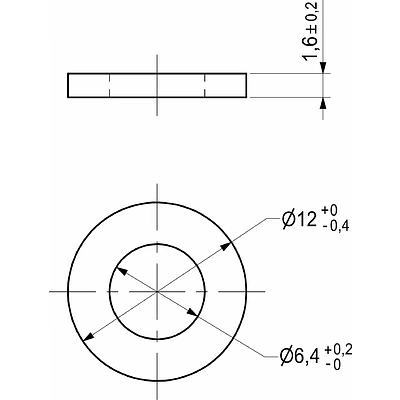 Шайба плоская d6 DIN125 (уп/20 шт) AKS - фото 2