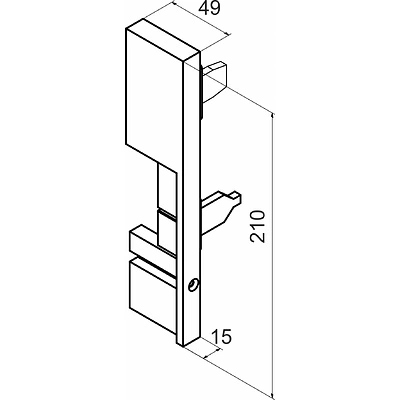 Держатель передней стенки внутреннего ящика H=175 Slimbox AKS графит с рейлингом на фасаде - фото 2
