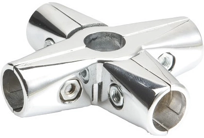 Соединитель 5-ти труб d25 (563) угловой, хром AKS - фото 1