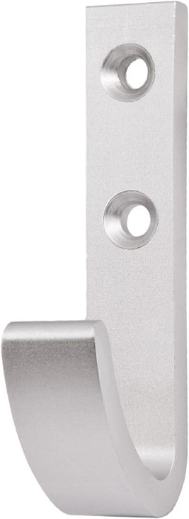 Крючок меб. однорожковый алюм. FLEX алюминий AKS - фото 1