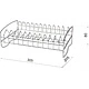 Сушка настольная для посуды 305*80*205, хром AKS - фото 2