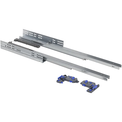 Направляющая скрытого монтажа L-500 push to open ДСП до19mm с замками PRIME by AKS 3D полное выдвижение - фото 1