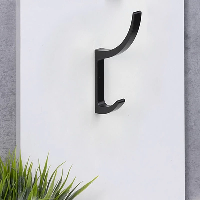 Крючок меб. двухрожковый мет. AK026 черный РФ - фото 5