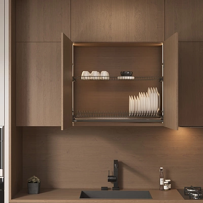 Сушка для посуды 600 HUGO с профилем, графит AKS - фото 5