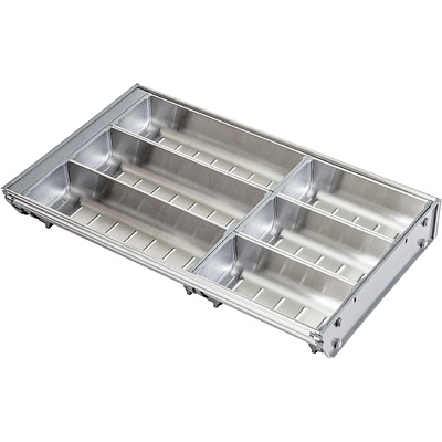 Вкладыш 30/500 шуфлядный металлический Organizer нержавеющая сталь (473*280*65) AKS - фото 1