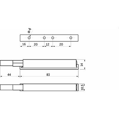 Механизм push-to-open наконечник резиновый накладной белый AKS - фото 2