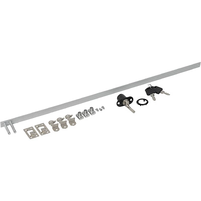 Замок для выдвижных 3-х ящиков механический центральный 288/500, черный, AKS - фото 1