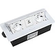 Выдвижной удлинитель Nova USB, 2 розетки, USB A + USB C, белый, AKS - фото 1