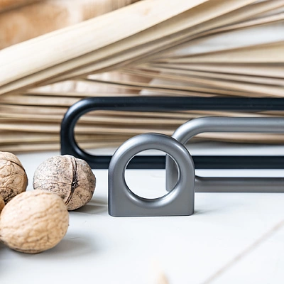 Ручка меб. кнопка мет. OLYMPIA графит AKS - фото 5
