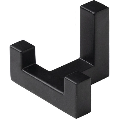 Крючок меб. двухрожковый мет. BENZ черный матовый AKS - фото 1