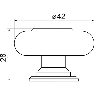 Ручка меб. кнопка пластик. PATREX №20, дуб/орех/золото AKS - фото 2