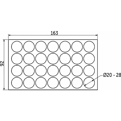 Заглушка самоприлипающая к эксцентрику голубой (20076) FOLMAG (лист-28шт.) - фото 2