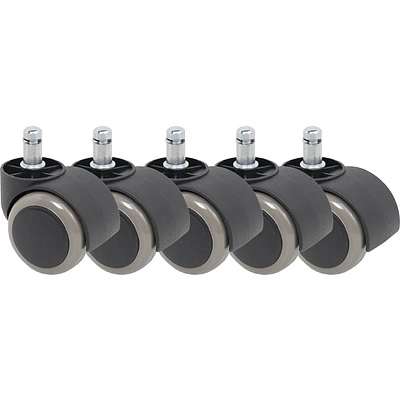 Колесо меб. пласт. FURNI d50 со штоком, черный/серый AKS - фото 3