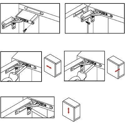 Петля скрытая с доводчиком 20 kg SMART AKS 3D (саморезы) (компл. = 2 шт.) - фото 4