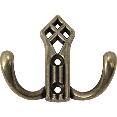 Крючок меб. двухрожковый мет. PALAZZO античная латунь AKS - фото 3