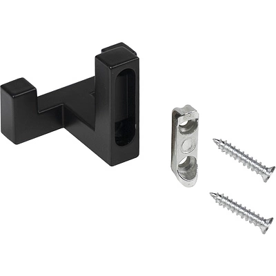 Крючок меб. двухрожковый мет. BENZ черный матовый AKS - фото 7