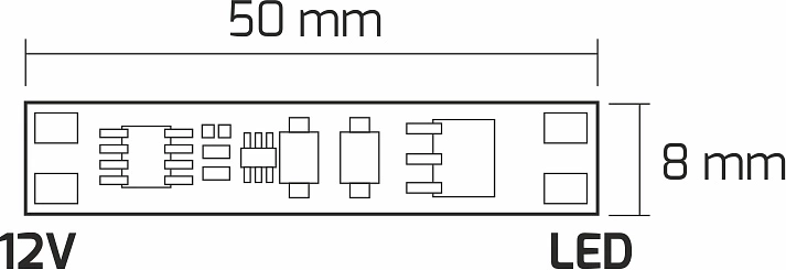 Выключатель встраиваемый в профиль, сенсорный, XC60, 60W, HLT - фото 2