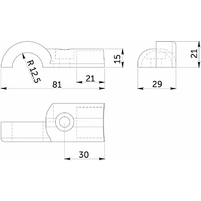Соединитель 3-х труб d25 (561) угловой, вакуумное хромирование AKS - фото 2