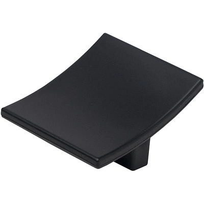 Ручка меб. кнопка пластик. PK07/K7 черный матовый AKS - фото 1