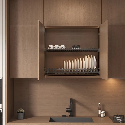 Сушка для посуды 800 FOCUS, графит PRIME by AKS - фото 4