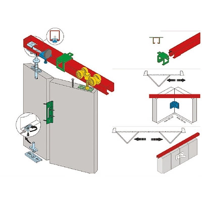 Комплект STANFOLD для 1 складной-сдвижной дверей LAGUNA 40кг (без направляющей) - фото 4