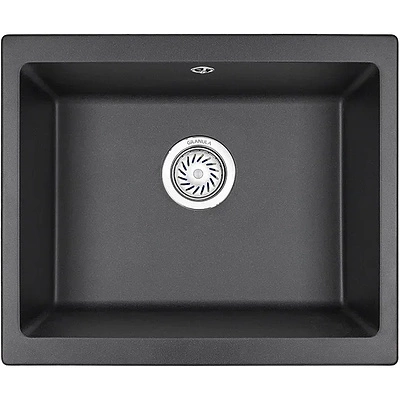 Мойка кварц, прямоугольная, 5551, 550*460мм, черный металлик, под столешницу, Granula - фото 3