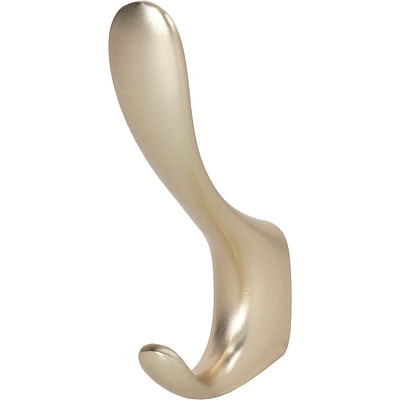 Крючок меб. двухрожковый мет. ROMA брашированное золото AKS - фото 1
