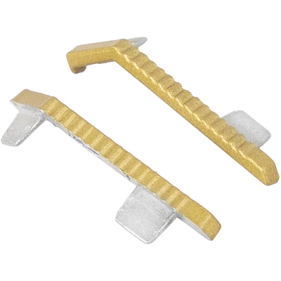 Комплект заглушек металлич. к ручке-профилю KASKAD-18 (левая+правая) матовое золото AKS - фото 1