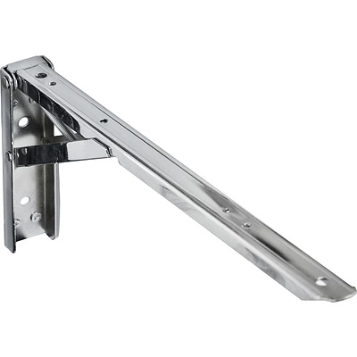 Полкодержатель складной Модель 2, 350*135*30 хром AKS - фото 1