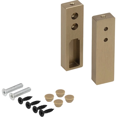 Держатель штанги гардеробной прямоуг. FAME/1 концевой, латунь браш AKS - фото 3