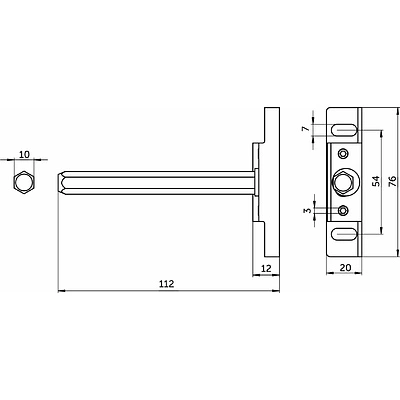 Полкодержатель мет. SMART 76*19 11мм AKS - фото 2