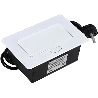 Выдвижной удлинитель NOVA 4, 1 розетка, USB A + USB C, белый AKS - фото 1