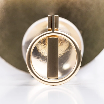 Ручка меб. кнопка мет. ROUND брашированное золото, AKS - фото 6